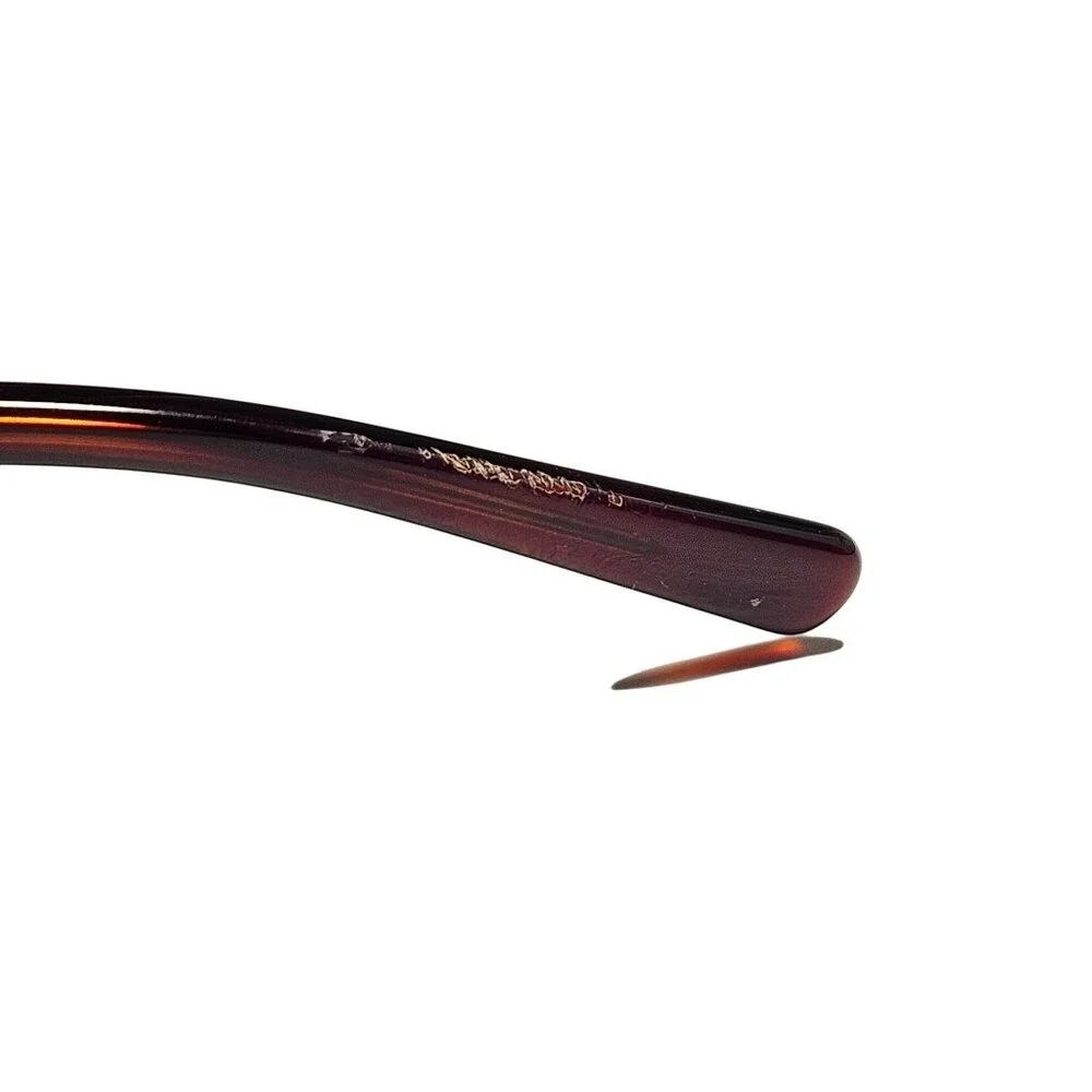 Frames‎ Only Fendi F625R 51-16 Burgundy Rectangular Eyeglasses Gold Rhinestones